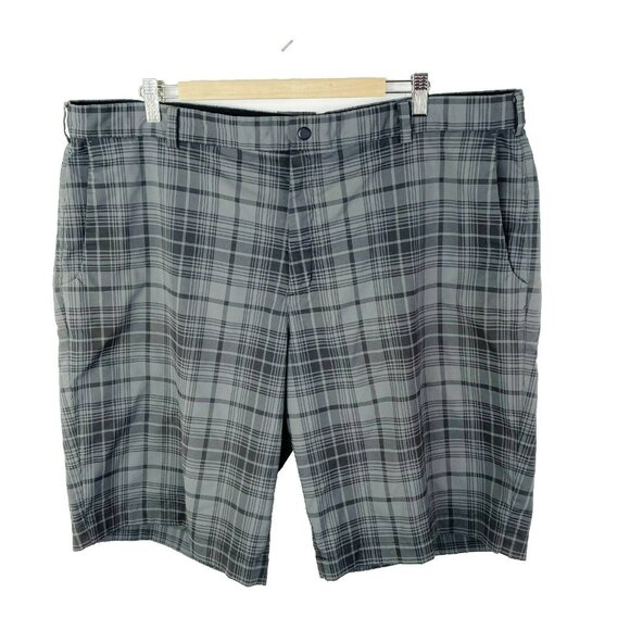 Nike Golf Shorts Mens Size 42 Dri-Fit Tour Performance Gray Plaid 11.5" Inseam - Picture 1 of 3